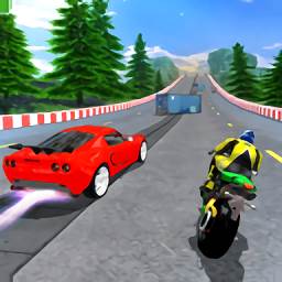 王者摩托车模拟器(Car VS Bike Racing)(摩托车王者游戏)