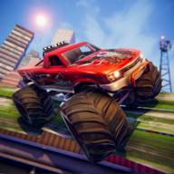 巨型卡车屋顶特技（Mega Truck Rooftop Stunt Games）(巨型建筑卡车)
