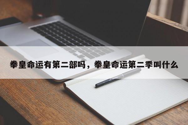 拳皇命运有第二部吗，拳皇命运第二季叫什么
