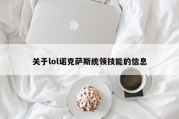 关于lol诺克萨斯统领技能的信息