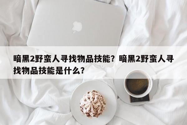 暗黑2野蛮人寻找物品技能？暗黑2野蛮人寻找物品技能是什么？